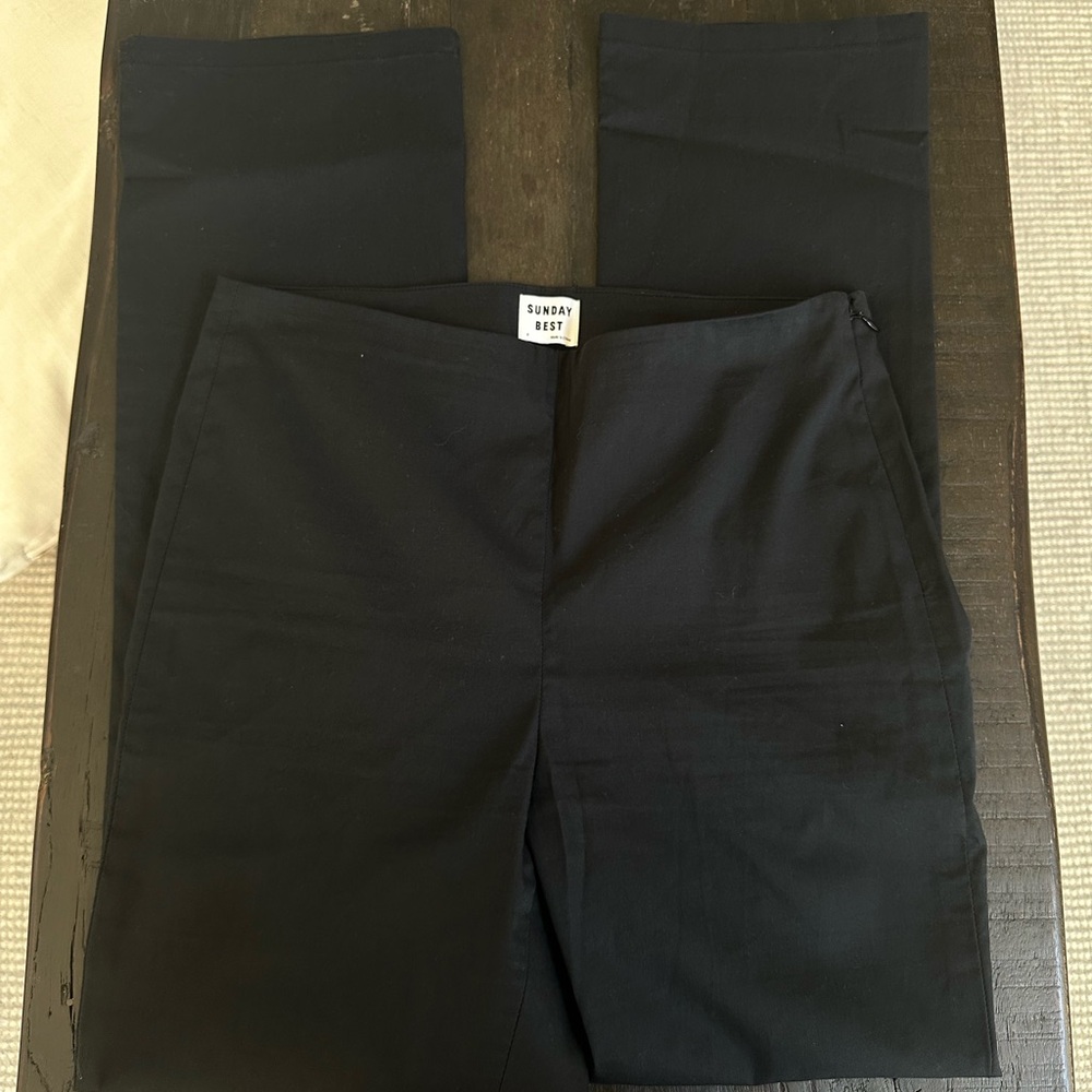 Aritzia Sunday Best Black minimalist trousers